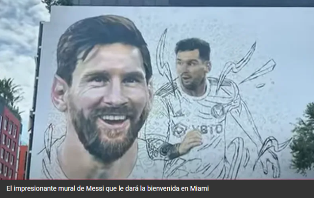 El Impresionante Mural De Messi Que Le Dar La Bienvenida En Miami